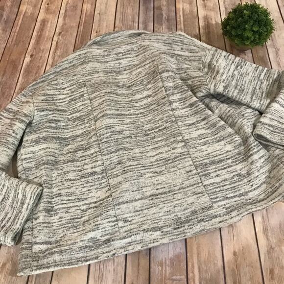 Anthropologie‎ Saturday Sunday Moelleux Gray Cream Sherpa Jacket Women’s Medium - Picture 3 of 3